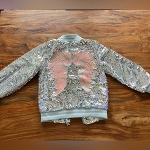 Lola + The Boys Sequined Bomber Jacket